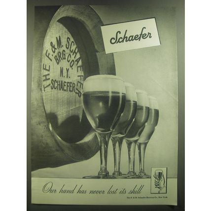 1946 Schaefer Beer Ad - You can't beat beer at its best