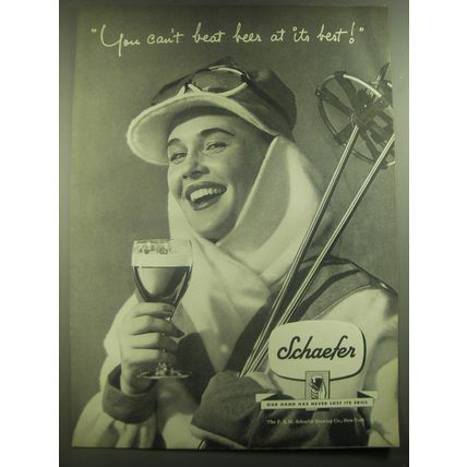 1946 Schaefer Beer Advertisement - You can't beat