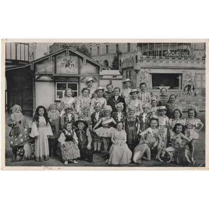 Schafers Midgets Germany Circus Freak Show Dwarfes RPC Postcard
