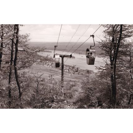 Seilbahn Rudesheim Am Rhein Niederwald RPC 1963 Exhibition Postcard