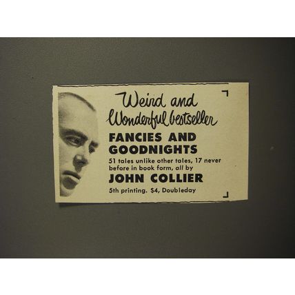 1952 Fancies and Goodnights Book by John Collier Advertisement