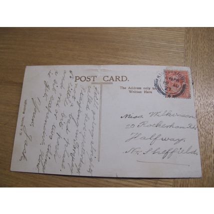 1927 fr H.J Series Postcard -Glentworth Bay & Pier Weston Super Mare - Somerset