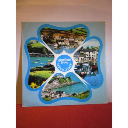 greetings from MEVAGISSEY, CORNWALL . used postcard by John Hinde 1996? pm =