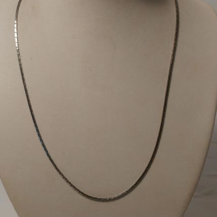 Silver Box Chain Oval Snake Schain Necklace 2mm 18"