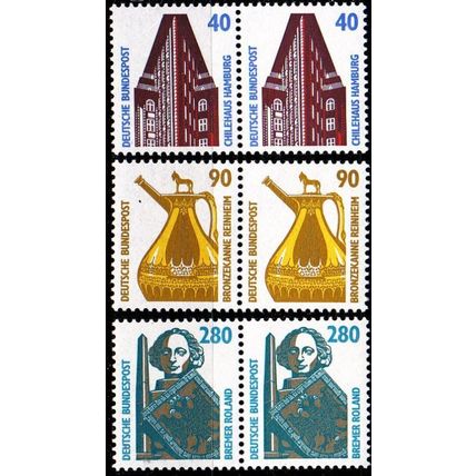 GERMANY BUND [1988] MiNr 1379-81 ( **/mnh ) [01] Sehenswürdigkeiten 2er