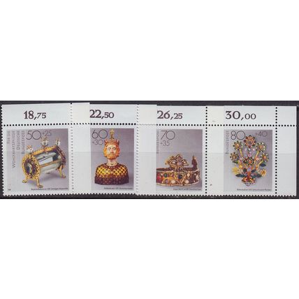 GERMANY BUND [1988] MiNr 1383-86 ( **/mnh ) [01] Kunst Eckrand
