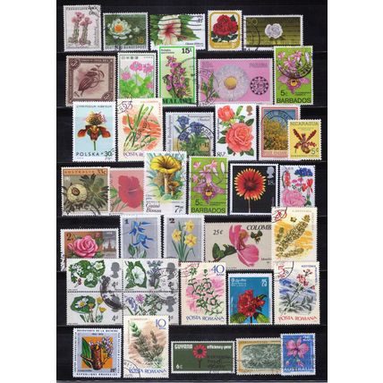 ZAYIX Flower Stamp Collection Mint/Used Plants Nature Roses 101623S114