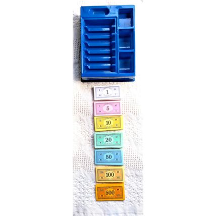 Deluxe Edition Monopoly 1998 Board Game Money & Bankers Tray Replacement Pieces