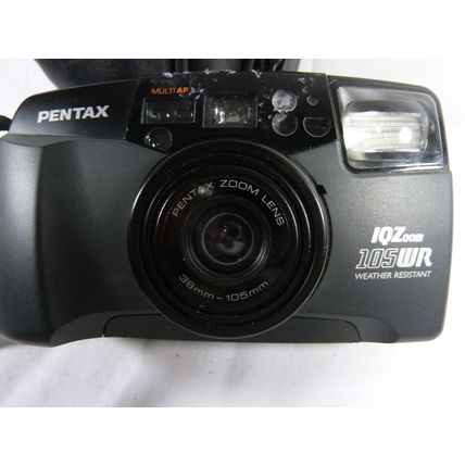 Pentax IQZoom 105WR Weather-Resistant 35mm Film Camera w/Case *