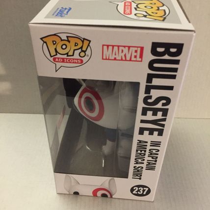 NEW 2024 D23 Marvel Target Bullsey in Captain America Shirt Funko Pop Figure #23