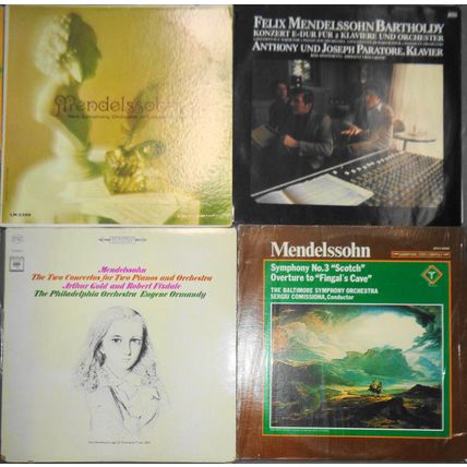 16 Mendelssohn LPs - Midsummer Night's Dream, Fine Arts Quartet, Menuhin, Raskin