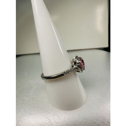 Bomb Party Sz10 Revealed BP Ring Fashion Jewelry RBP Radiant Halo Pink Rhodium P