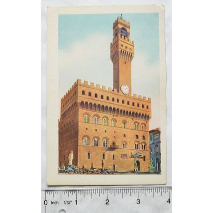 vintage postcard Florence Palazzo Vecchio