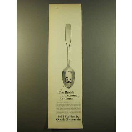 1961 Oneida Advertisement - Paul Revere Oneidacraft Premier Stainless flatware
