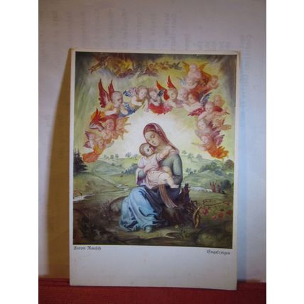 VIRGIN MARY AND CHILD, painting by Anton Rauch unused vintage postcard (a) =