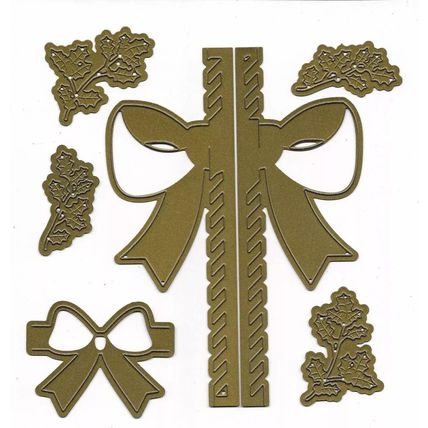 Couture. Stylish Christmas Collection Closure Template 18582 Die Set. Cardmaking