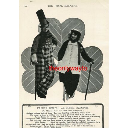 Agnes Frazer (Farren Soutar & Marie Dainton, Reverse) Book Illustration, 1903/4