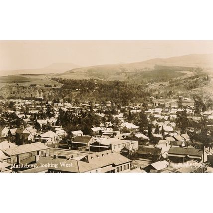Maritzburg Looking West South Africa Real Photo Aerial Postcard