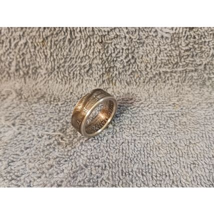 2004 90% Silver Kennedy Half Dollars size 10 coin ring handmade