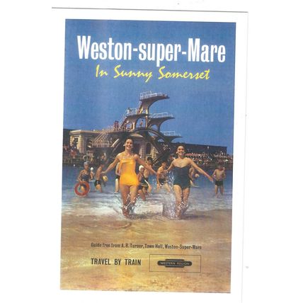 UK RAIL ADVERTISING BRITISH RAILWAYS WESTON SUPER MARE CARD NO 10316309