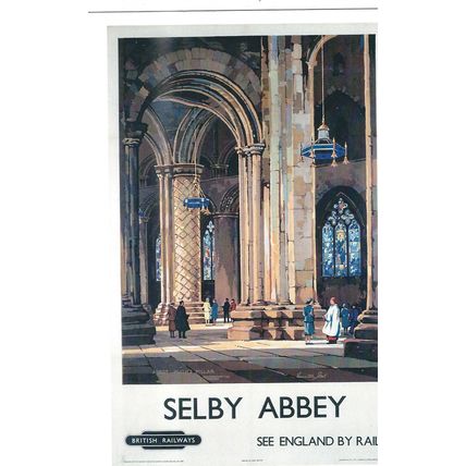 UK RAIL ADVERTISING BRITISH RAILWAYS SELBY ABBEY CARD NO 10175577