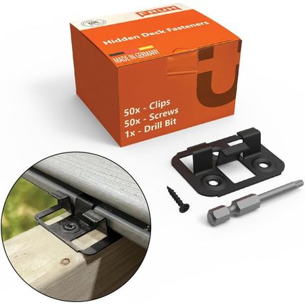 Hidden Deck Fasteners for Composite Deck Boards - 8.5Mm / 0.334" Groove Height -