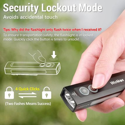 Wurkkos HD01 UV Flashlight, Rechargeable EDC Flashlight, Led Flashlight with 365