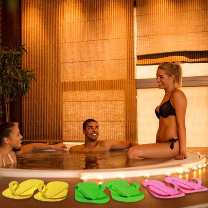 Janmercy 90 Pairs Pedicure Slippers Disposable Flip Flops Foam Sandals Bulk Spa