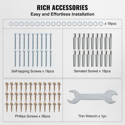 VEVOR 6X6 Post Base 4 Pcs, Inner Size 5.6"X5.6" Post Base Brackets, Heavy Duty P