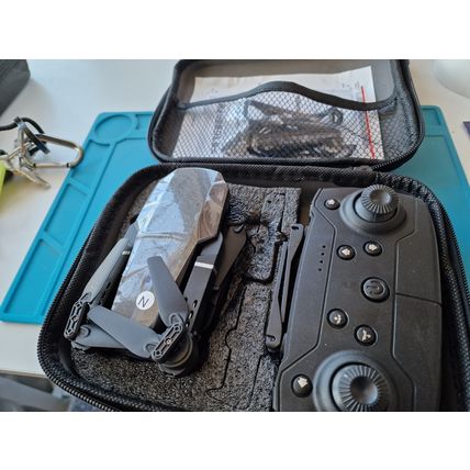 Black Mini Drone Foldable Rc Quadcopter Helicopter With 4k Hd Dual Camera For Ki