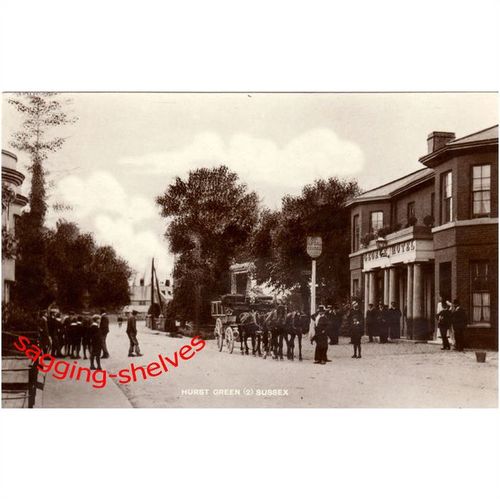 Sussex - HURST GREEN - George Hotel & Horse-Drawn Coach - RP - c.1912