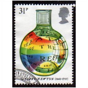 Great Britain 1987 Newton 31p Optick Treatise Used SG 1353 Sc 1174 postage stamp