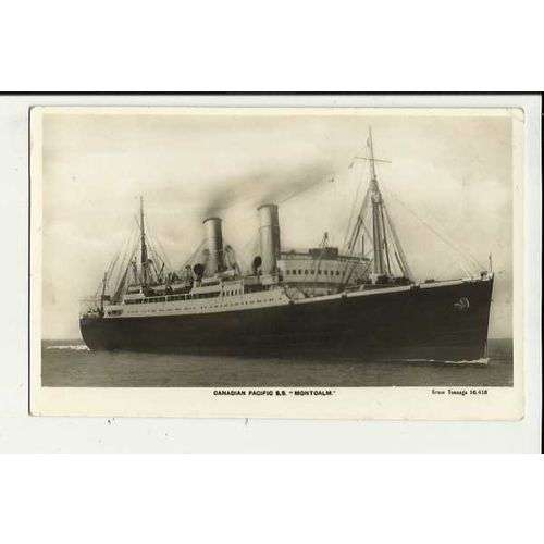 Canadian Pacific SS MONTCALM Company Postcard