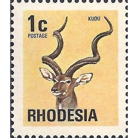 Rhodesia QEII 1974 1c Greater Kudu Unmounted Mint NHM SG 489 Sc328 postage stamp