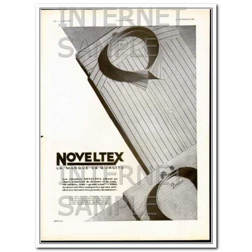 NOVELTEX 1930 French mens shirts mark of quality Dorland vintage ad