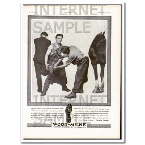 WOOD-MILNE 1930 footwear in demand mens shoes rubber soles vintage ad