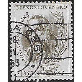 Mi 784: 1 Kč 50 brown-olive Czech and Slovak Writers and Poets.