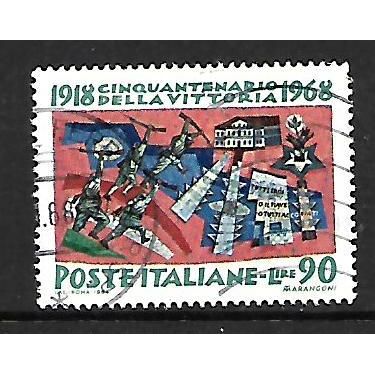 ITALY 1968 ANNIV VICTORY WORLD WAR I 90L BATTLE OF VITTORIO SG 1236 FINE USED