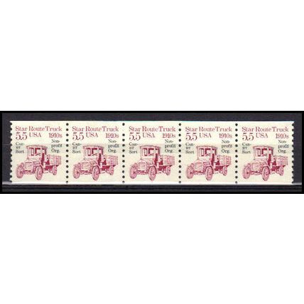 2125a 5.5c Star Route Truck Very Fine MNH Dry Gum PNC 1/5 X0494