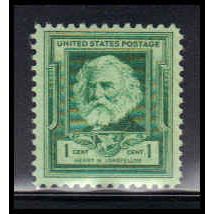 864 1c Henry Longfellow Fine MNH KA2525
