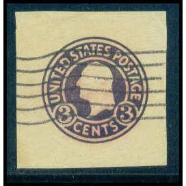 Used U437b 2c George Washington Fine Cut Square WA3029