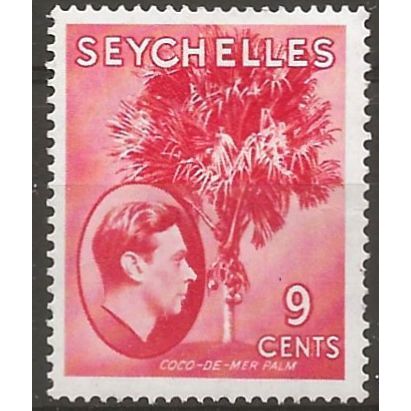 Seychelles 1938 SG138 9c Scarlet Mounted Mint .