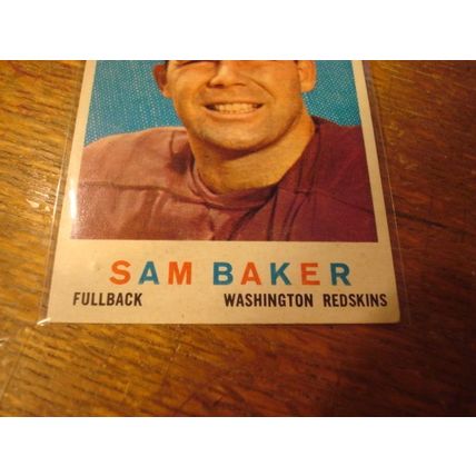 1959 Topps, SAM BAKER, #175, Washington Redskins