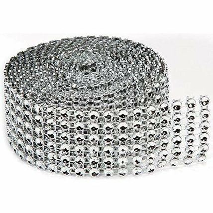 Darice, Black and Silver, 6 Line, 4mm x 10 Yards Bling on a Roll 6 pack