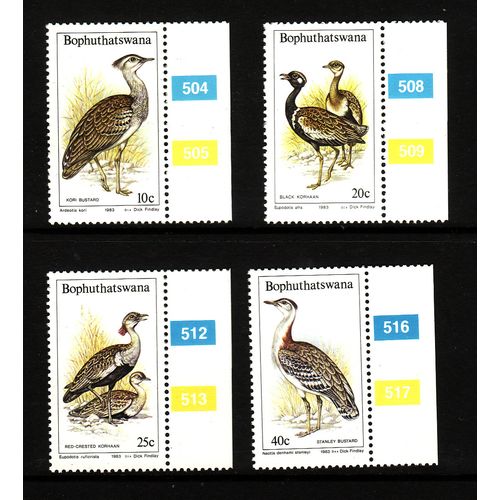 BOPHUTHATSWANA 1983 BIRDS SET 4 VALS SG 112 / 115 U/M MINT