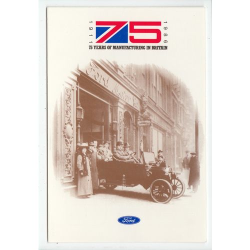75 Years of Manufacturing in Britain Ford Postcard