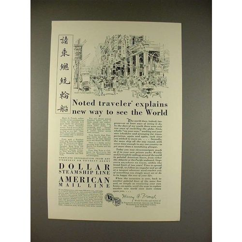 1929 Dollar Steamship Line Ad - Noted Traveler