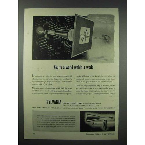 1943 Sylvania Electronics Ad - Key to a World