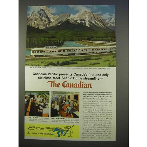 1955 Canadian Pacific Railway Ad - Scenic Dome