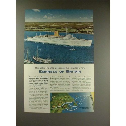 1955 Canadian Pacific Empress of Britain Cruise Ad